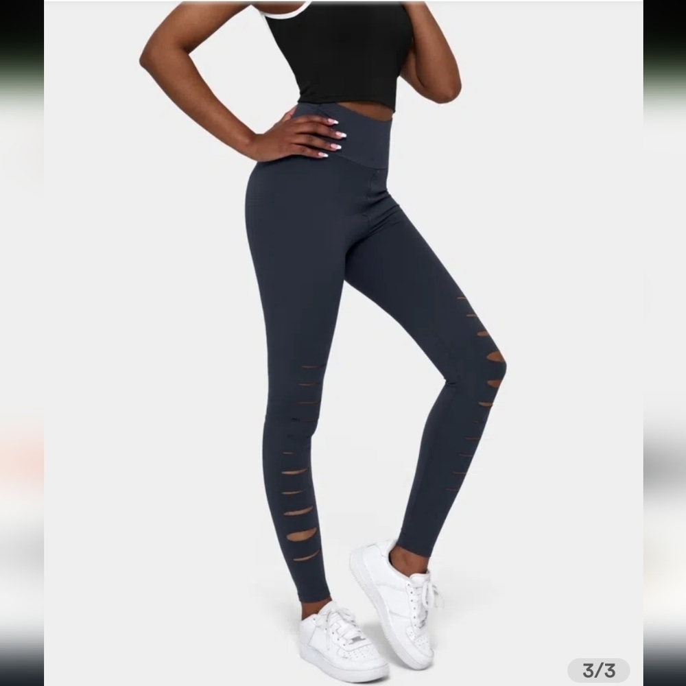 Halara High Waisted Ripped Solid Casual Leggings.